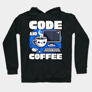 Code and Coffee Programmer Tech Geek Hoodie